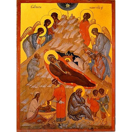 Рождество Христово. Копия иконы XVI века на доске.