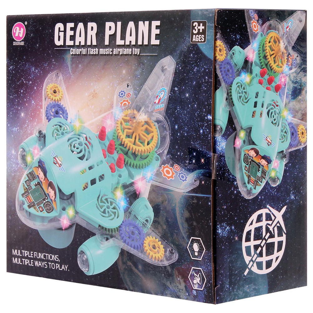 Самолет на бат., коробка HJ628