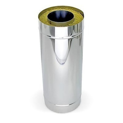 Труба сэндвич 130-230 толщина металла 0,5-0,5 нержавеющая сталь - оцинкованная сталь