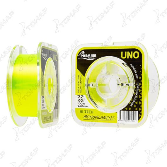 Леска UNO 0,28mm/100m F.Yellow Nylon PREMIER fishing (PR-U-Y-028-100)