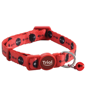 Ошейник для кошек нейлоновый "Косточки", 10*210-330мм, Triol