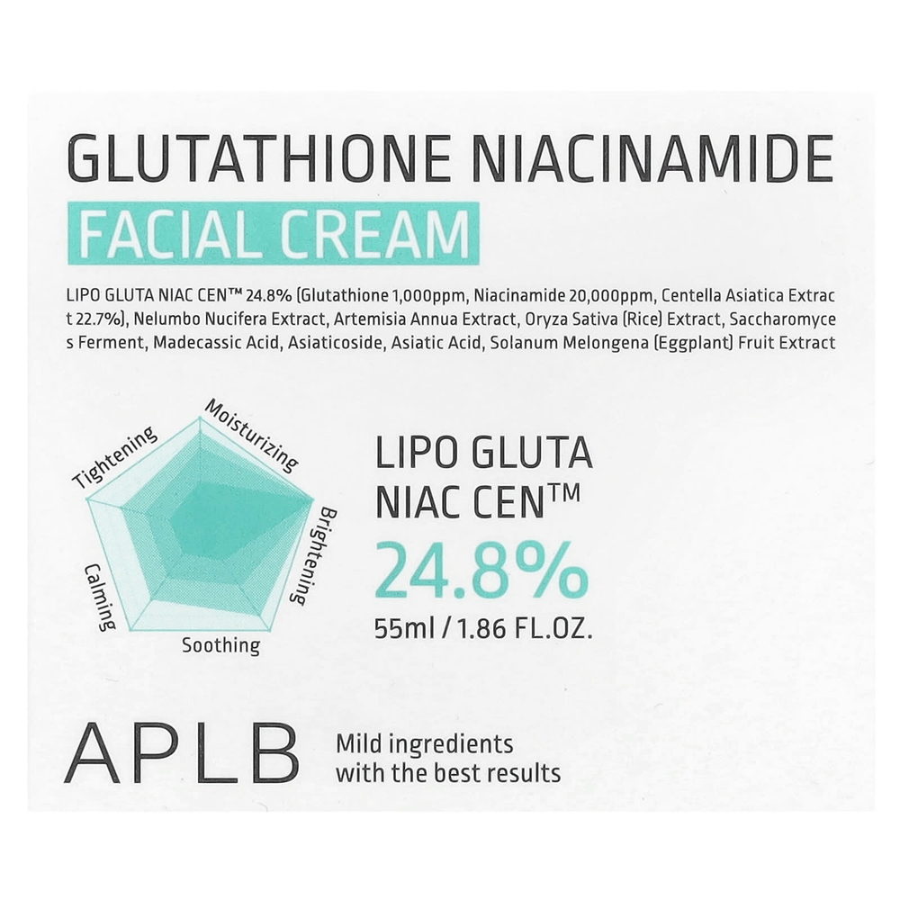 APLB, глутатион и никотинамид, крем для лица, 55 мл (1,86 жидк. унции)
