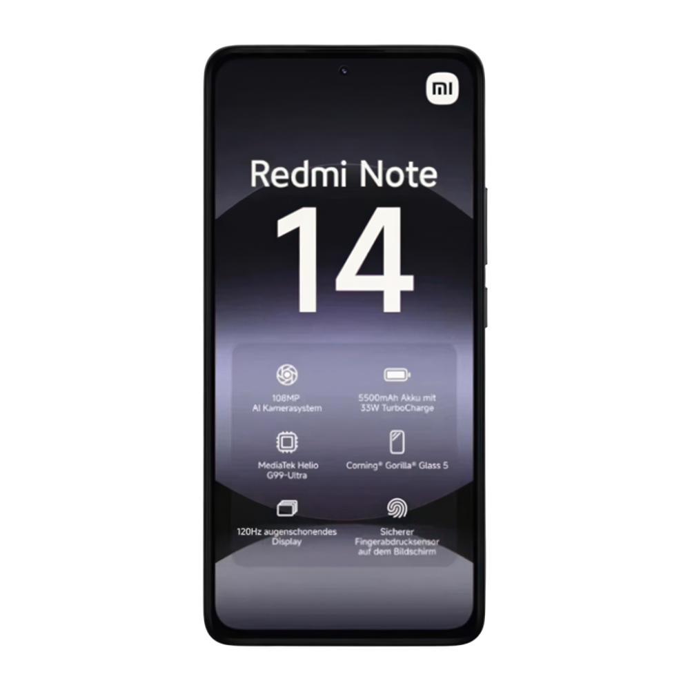 Смартфон Xiaomi Redmi Note 14 4G NFC 8 ГБ + 256 ГБ («Полночный чёрный» | Midnight Black) (версия Global)