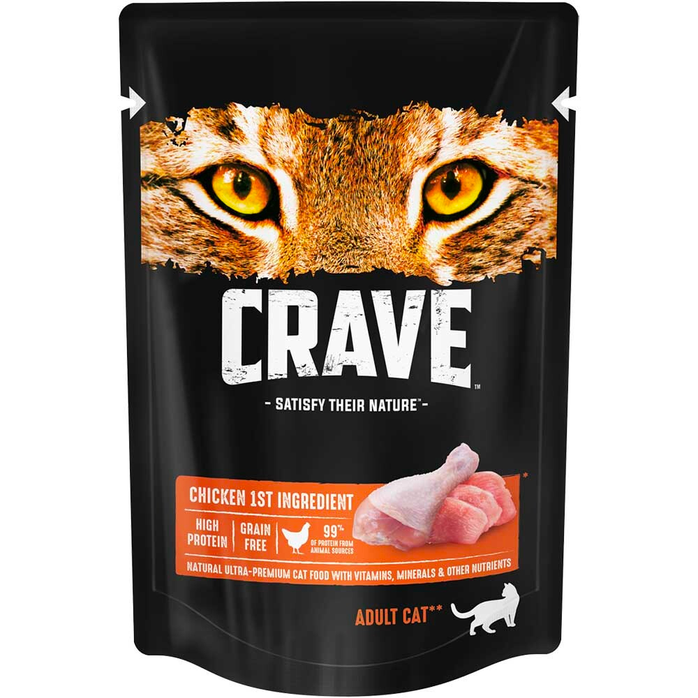 Crave Cat 70г (курица) - консервы пауч для кошек