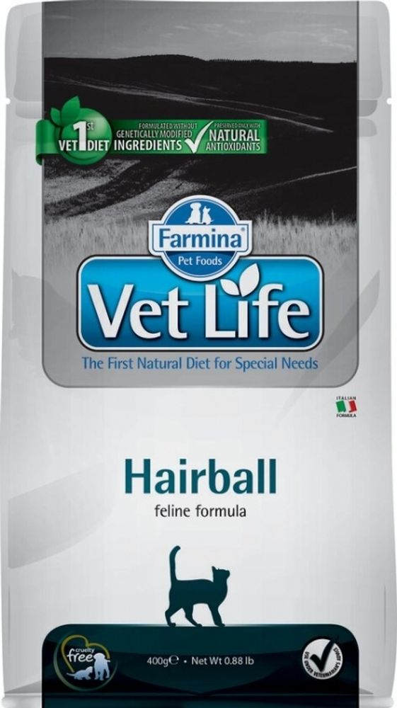 Сухой корм Farmina HAIRBALL для выведения шерсти 400 г