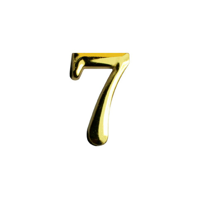 Цифра дверная АЛЛЮР золото "7" на клеевой основе/20
