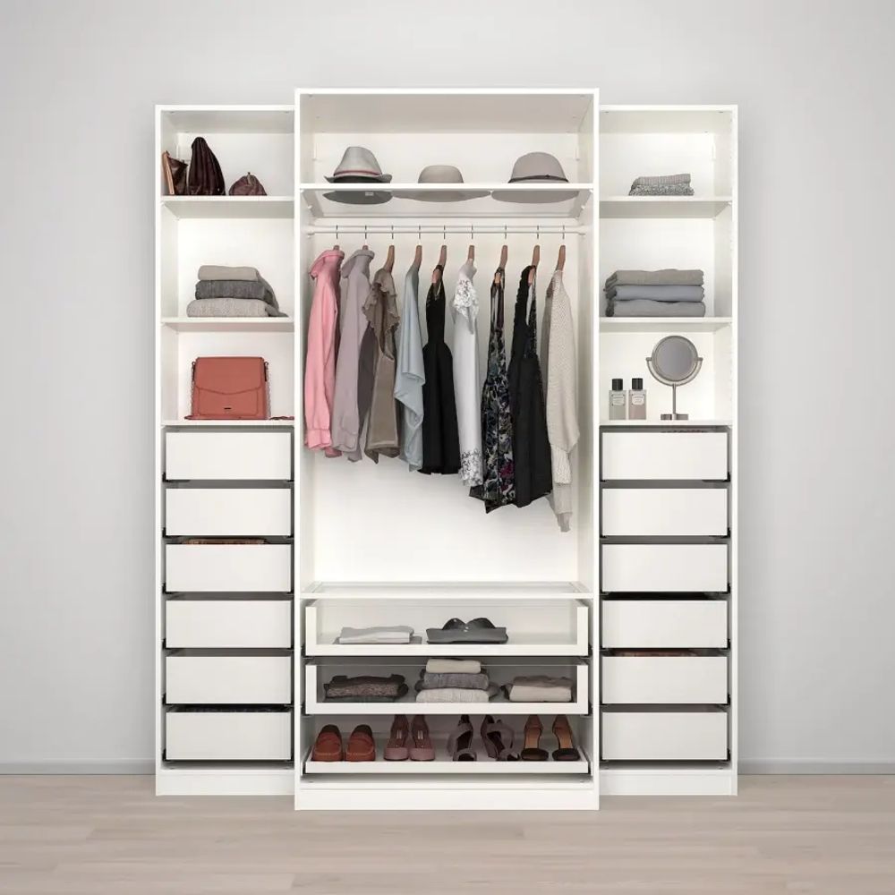 Гардероб - IKEA PAX/TYSSEDAL, 200x60x236 см, белый ПАКС/ТИССЕДАЛЬ ИКЕА