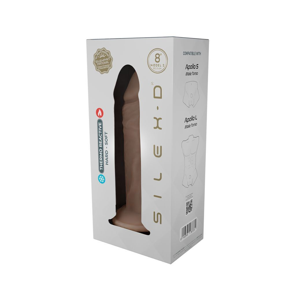 Телесный фаллоимитатор SILEXD Model 2 - 20,3 см. (Цвет: телесный)