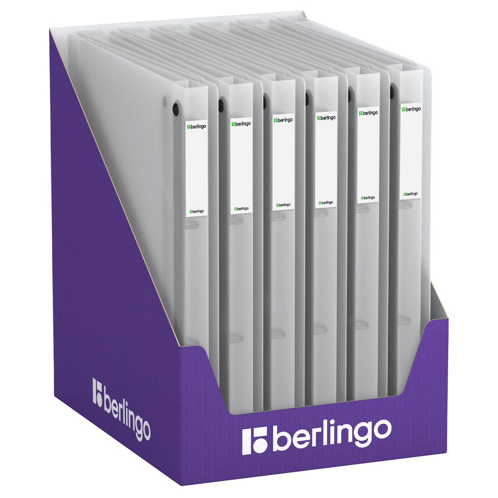 Папка на 4 кольцах Berlingo "No Secret", 24мм, 700мкм, полупрозрачная, D-кольца, с внутр. карманом