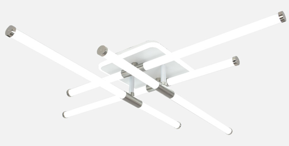 Потолочная светодиодная люстра Mirastyle XL-60268B-4+1 WT+Nickel