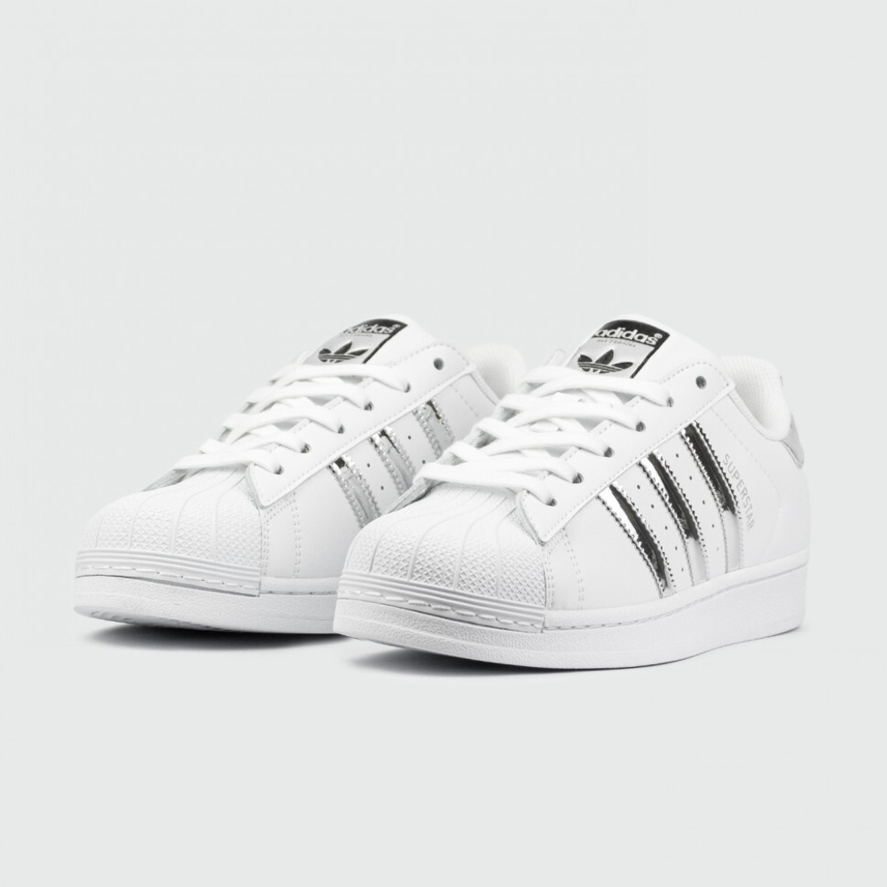 кроссовки Adidas Superstar White / Silver Wmns
