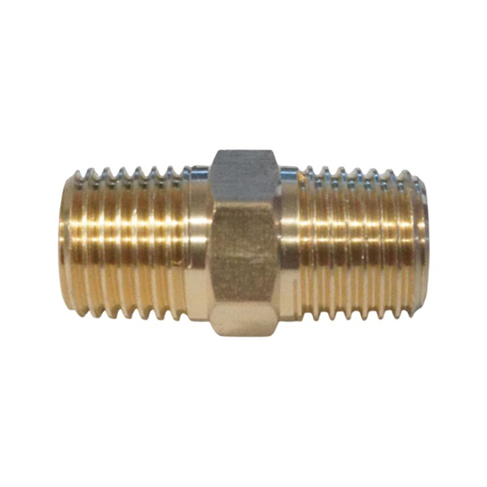 WDK-214MB Адаптер, резьба 1/4"-1/4" PT, M-M (внешняя), латунь