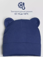 Шапка для мальчика осенняя с ушками и снуд