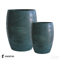 Кашпо OVAL OCEAN GREEN D41 H82