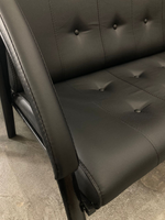 Диван Фортуна-5 (20) 2-х мест Эконом перф.черный к/з черный