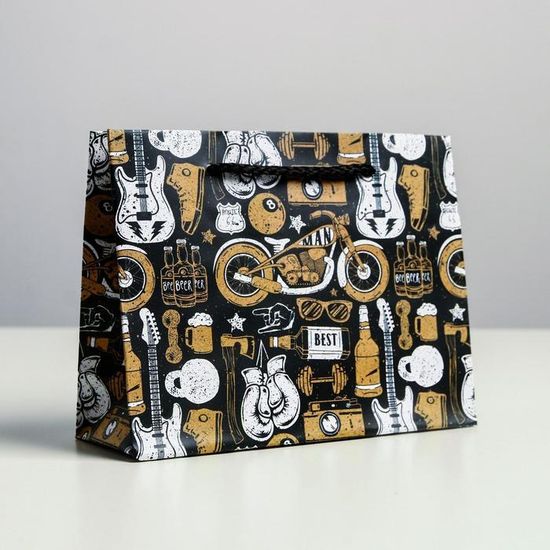 Пакет ламинированный горизонтальный For the best man, S 15 × 12 × 5.5 см 4733803