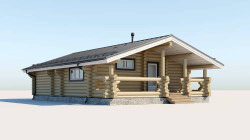 Проект Дома 98 кв. м из бруса Д-42