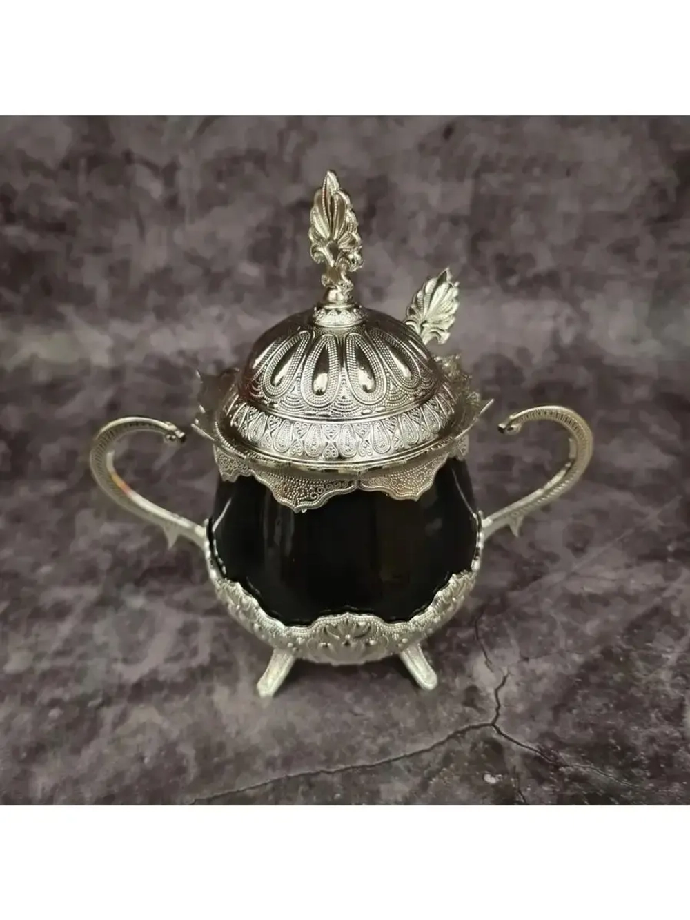 Сахарница керамическая с ложкой