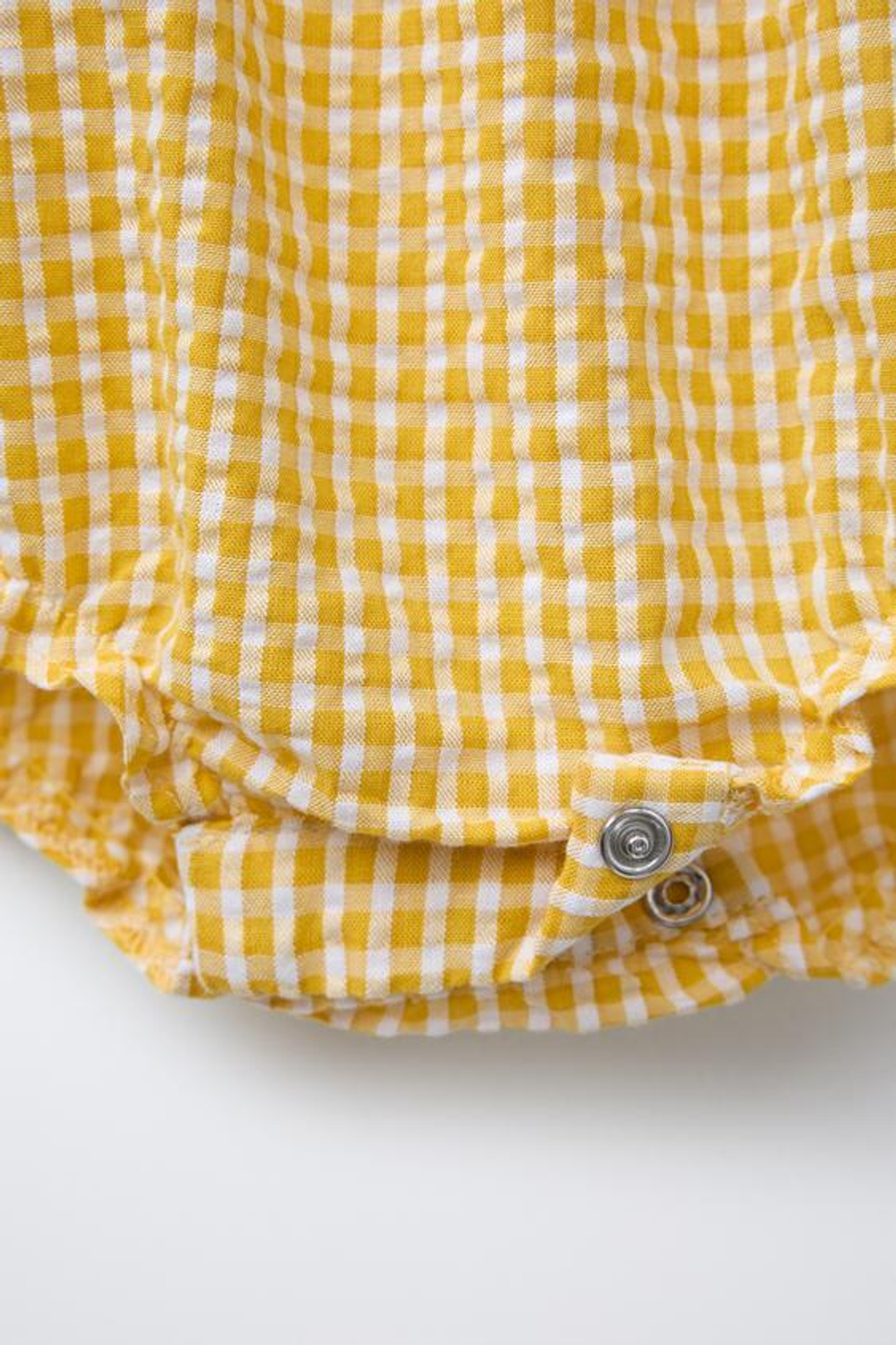 ZARA КОМБИНЕЗОН В КЛЕТКУ ВИШИ, ЖЕЛТЫЙ