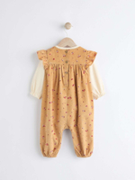 Комбинезон и боди в комплекте для малышей Next Q94-927, Горчичный, Молочный