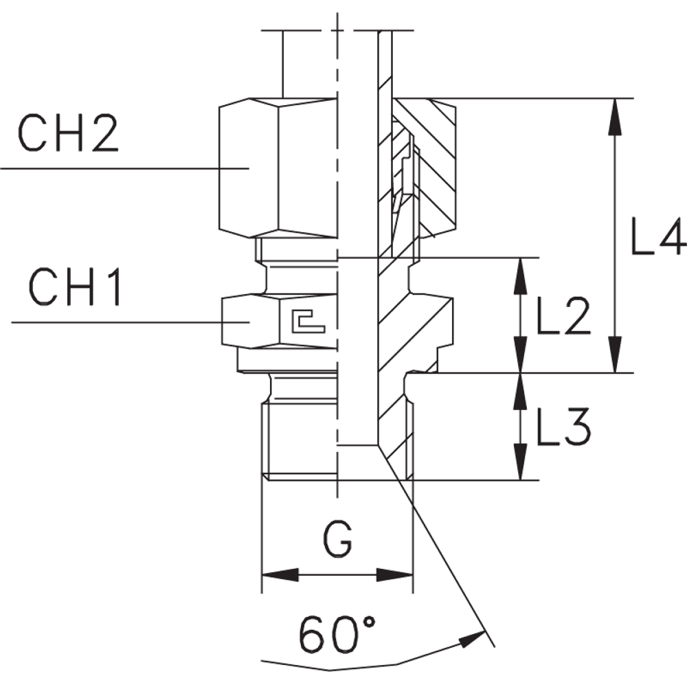Штуцер FB DS06 BSP 1/4 (в сборе)