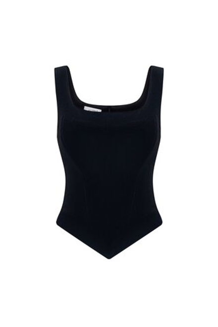 Корсетный топ из бархата