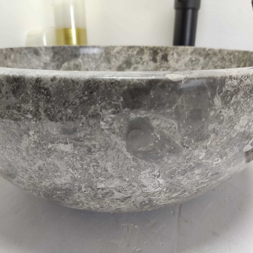 Раковина из мрамора Bowl Grey Small BM-00603  40x40x17 см