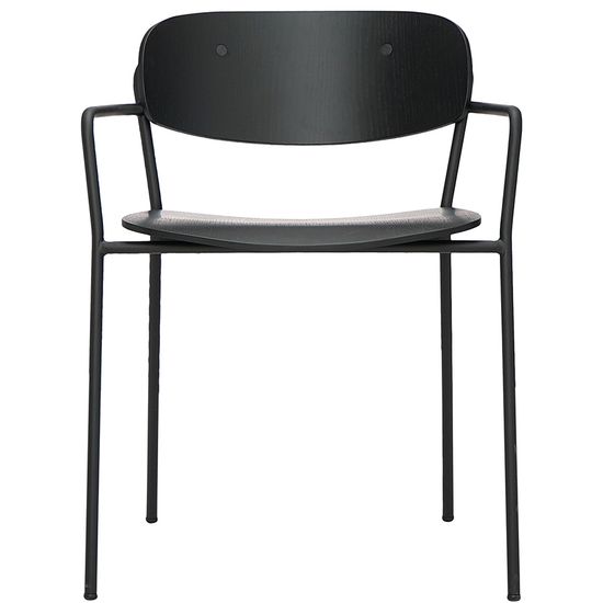 Стул с подлокотниками деревянный torfrid, черный