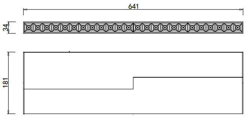 Светодиодный светильник для магнитного шинопровода, 24Вт