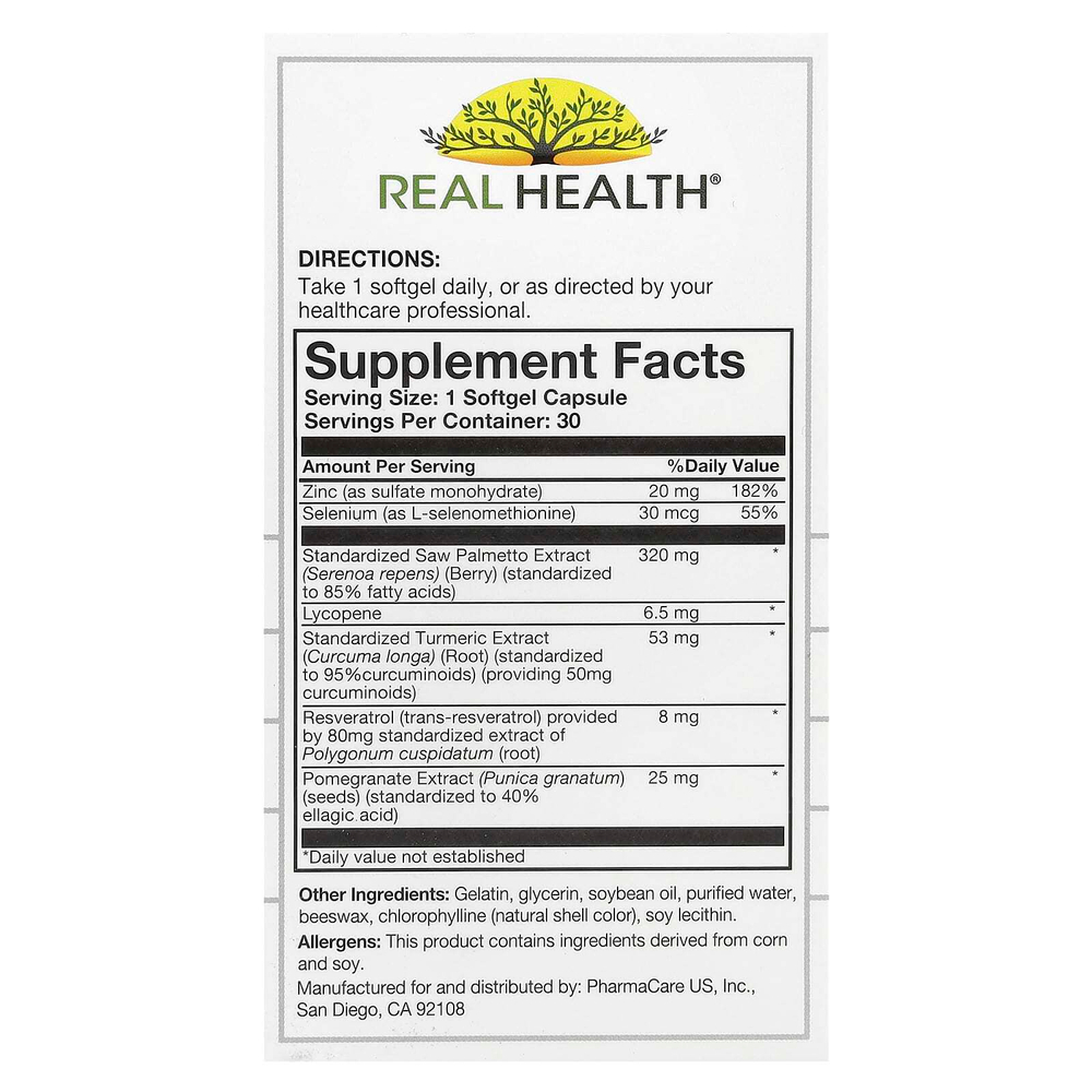 Real Health, Prostate™ Complete, 30 капсул