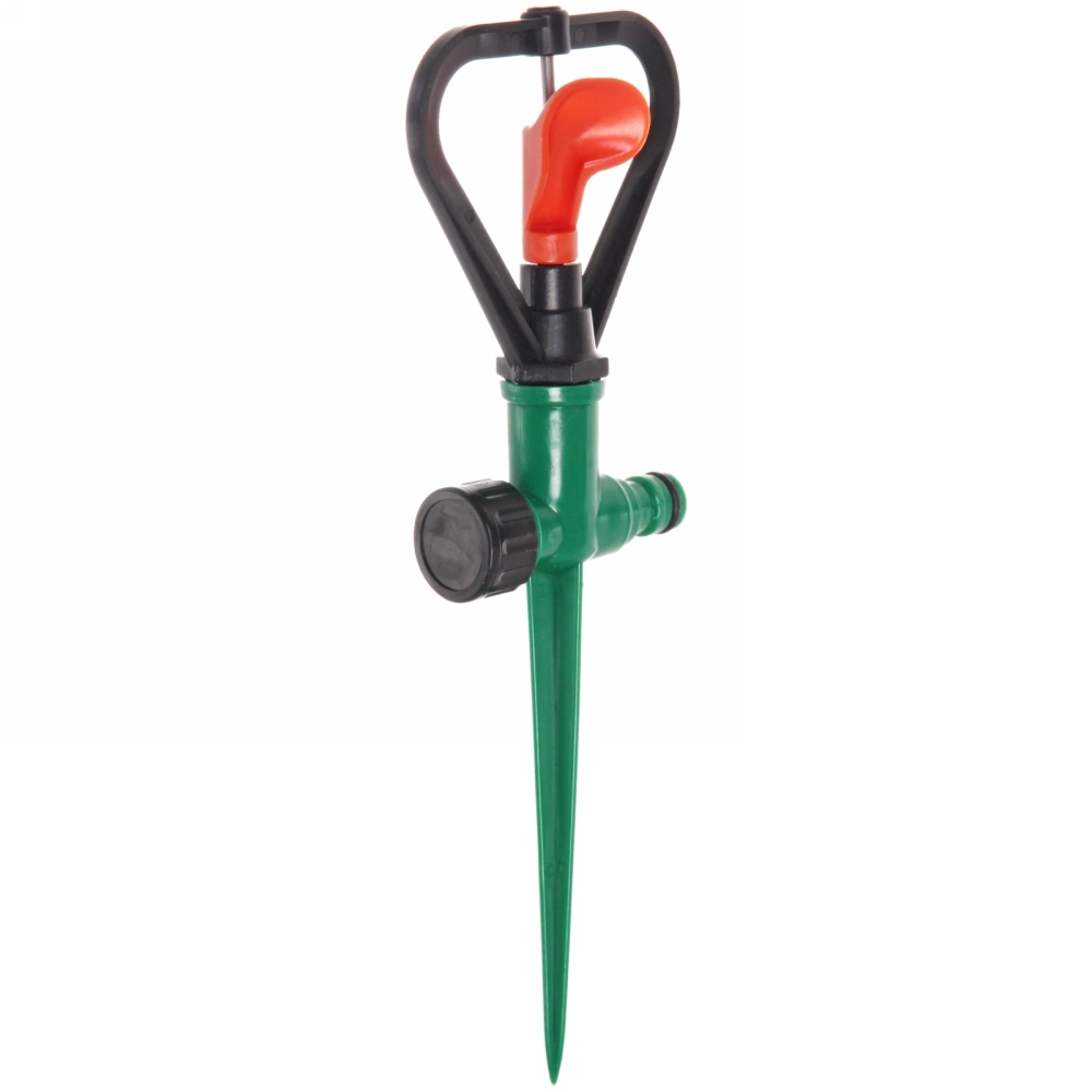 Разбрызгиватель «Дождь» на колышке, вращение, 28см, б/с разъём ДоброСад