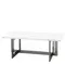 Журнальный столик Newton 122х61 см, белый мрамор, темный хром