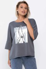 Блуза Фауст (серая) Б14203-20М LT Collection