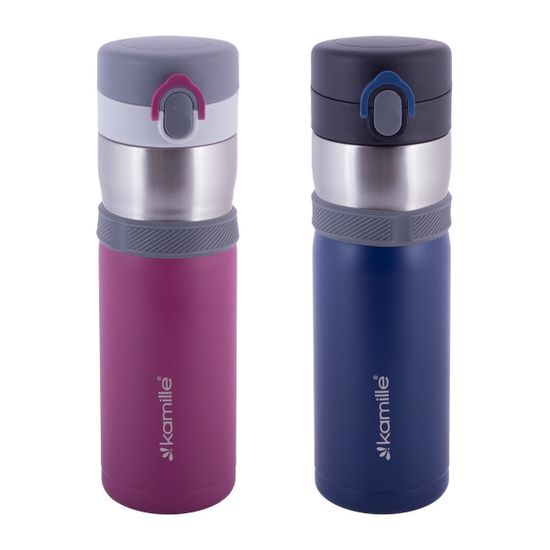 Термос-бутылка 400 мл из нержавеющей стали Kamille KM-2014
