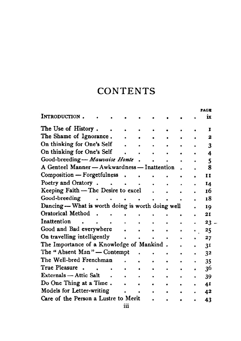 A Selection from the Letters of Lord Chesterfield to His Son and His Godson, 1742 to 1772 | Philip Dormer Stanhope Earl of Chesterfield; Charles Welsh