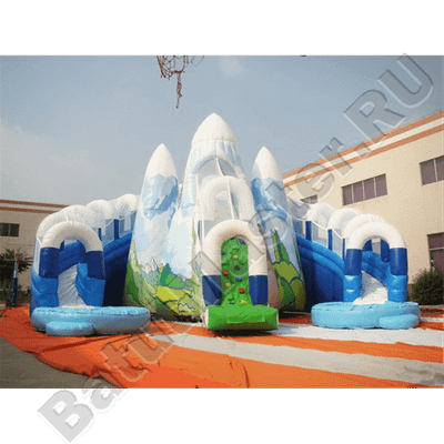 Коммерческий надувной батут «Ледяная гора», 12,5×11,5×9 м