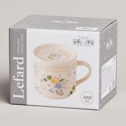 КРУЖКА С КРЫШКОЙ LEFARDSPRING FLOWERS 390МЛ. (КОР=24ШТ.)