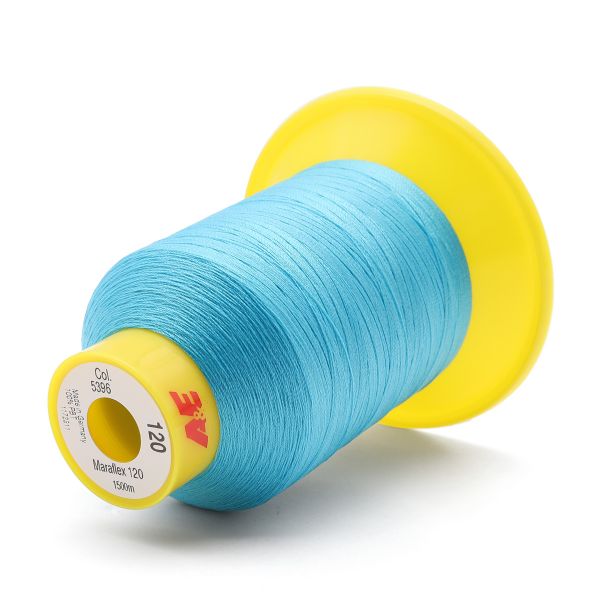 Нитка эластичная Gutermann Maraflex 120 (1500 метров), 1 кат. | 5396 неоновый голубой