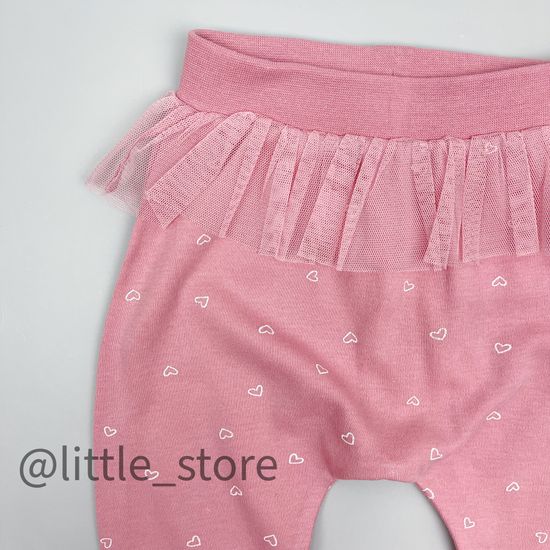 Штанишки хлопковые "Кошечки и цветочки" с фатином