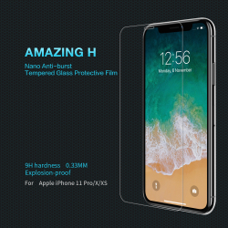 Защитное стекло с прозрачными рамками от Nillkin для iPhone 11 Pro, iPhone X и XS, серия H Anti-Explosion Glass Screen Protector