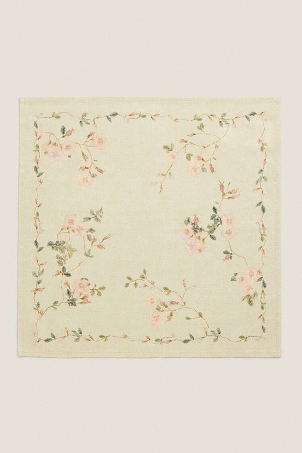 ZARA HOME УПАКОВКА ВИШНЕВЫХ ХЛОПЧАТОБУМАЖНЫХ САЛФЕТОК (УПАКОВКА ИЗ 2 ШТУК), РОЗОВЫЙ