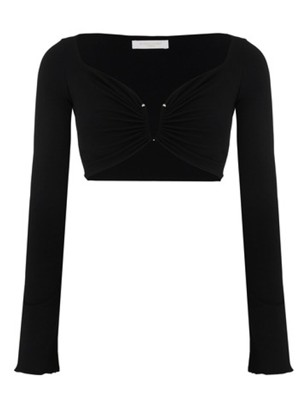 Топ с кольцом, черный