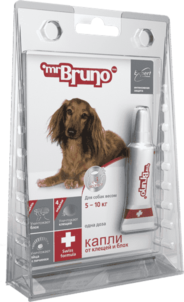 Mr.Bruno Плюс (фипронил) капли 0.8мл от клещей и блох д/собак 5-10кг Mr.Bruno Плюс (фипронил) капли 0.8мл от клещей и блох д/собак 5-10кг