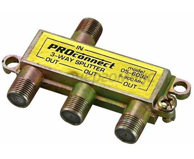 Делитель splitter на 3TV 5-900MHz желтый PROconnect 05-6032