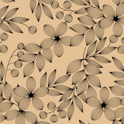 Цветы и листья на телесном