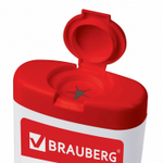 Салфетки для электронных устройств универсальные BRAUBERG компактная туба 100 шт. влажные (4 штуки в упаковке)