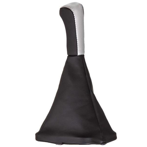 Ручка рычага КПП с чехлом и рамкой ВАЗ 2110-12 кожа серебро Skyway