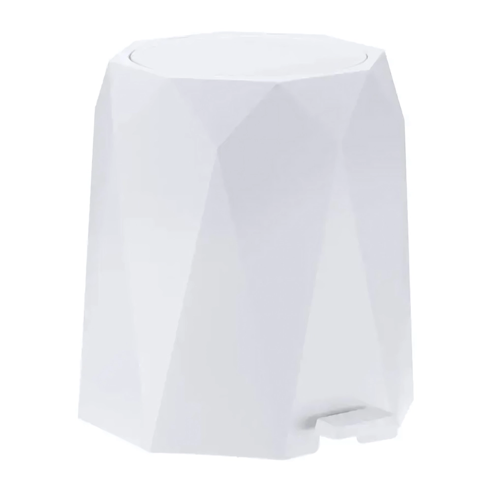 Контейнер для мусора ПРИЗМА 4,5л с педалью белый (комплект 3 шт)