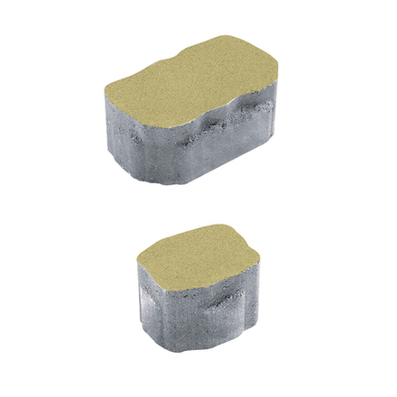 Тротуарная плитка Арена - Стандарт Желтый, комплект из 2 видов плит