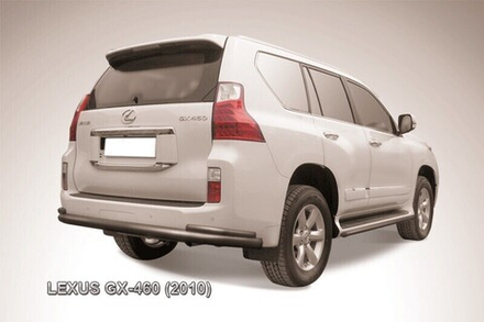 Защита заднего бампера Lexus GX-460 (2009-2013) d76+d42 черная